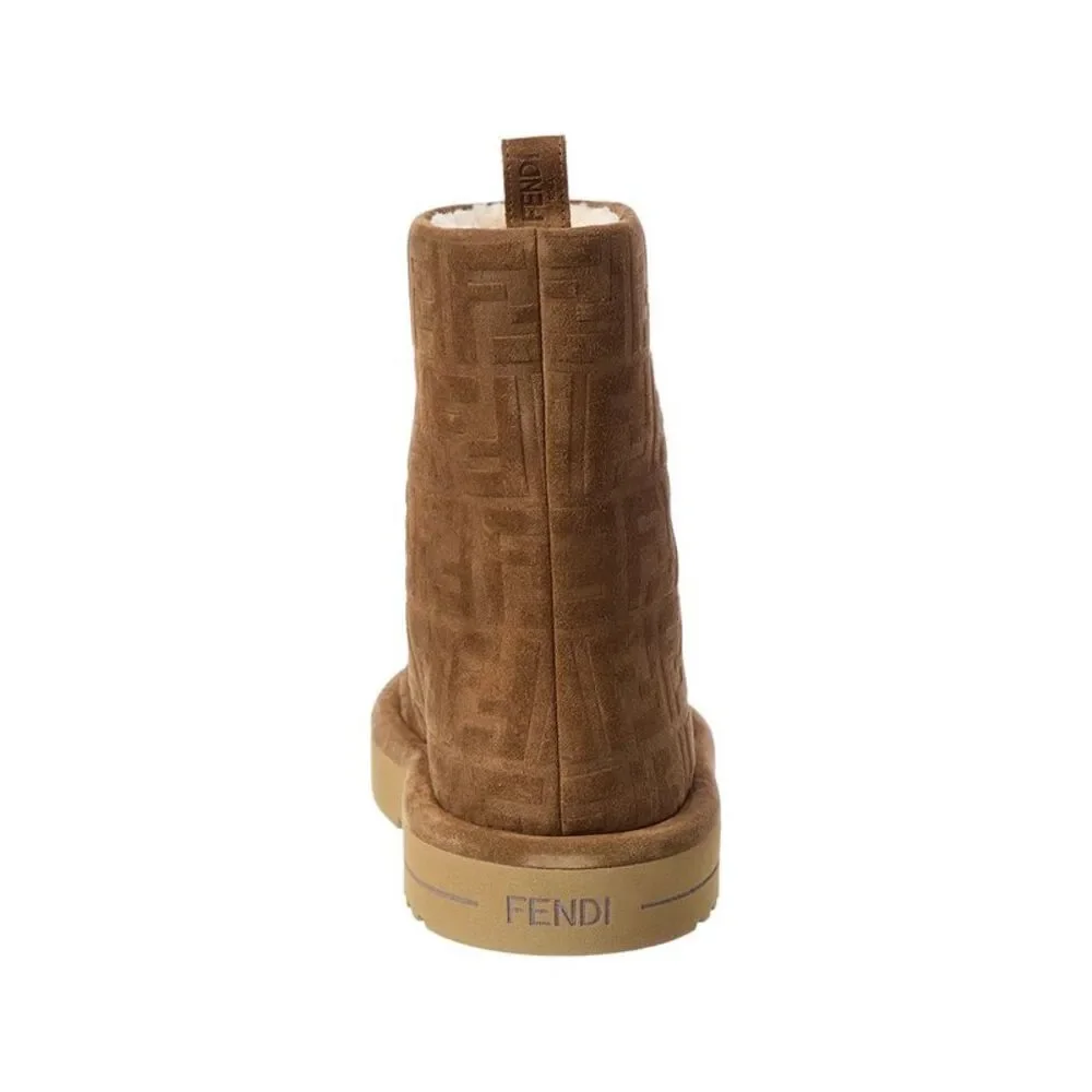 Fendi Apres Chic Ff Suede Boot, Brown